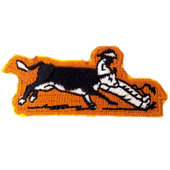 Steer Wrestler Embroidered Patch Rodeo Bulldogger Bulldogging Wrestling Cowboy - Picture 1 of 5